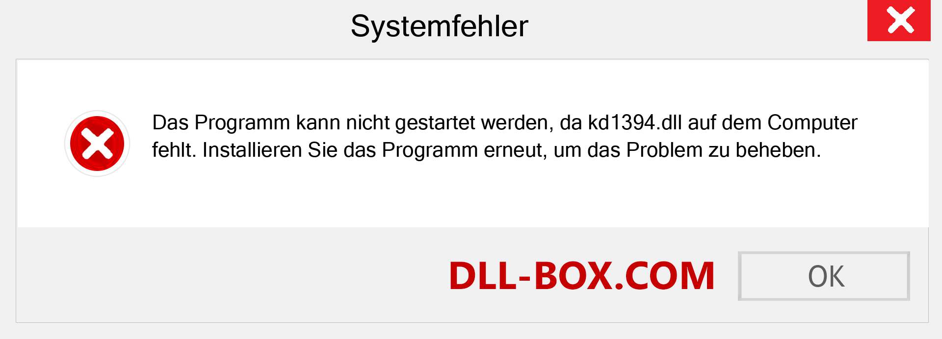 kd1394.dll-Datei fehlt?. Download für Windows 7, 8, 10 - Fix kd1394 dll Missing Error unter Windows, Fotos, Bildern