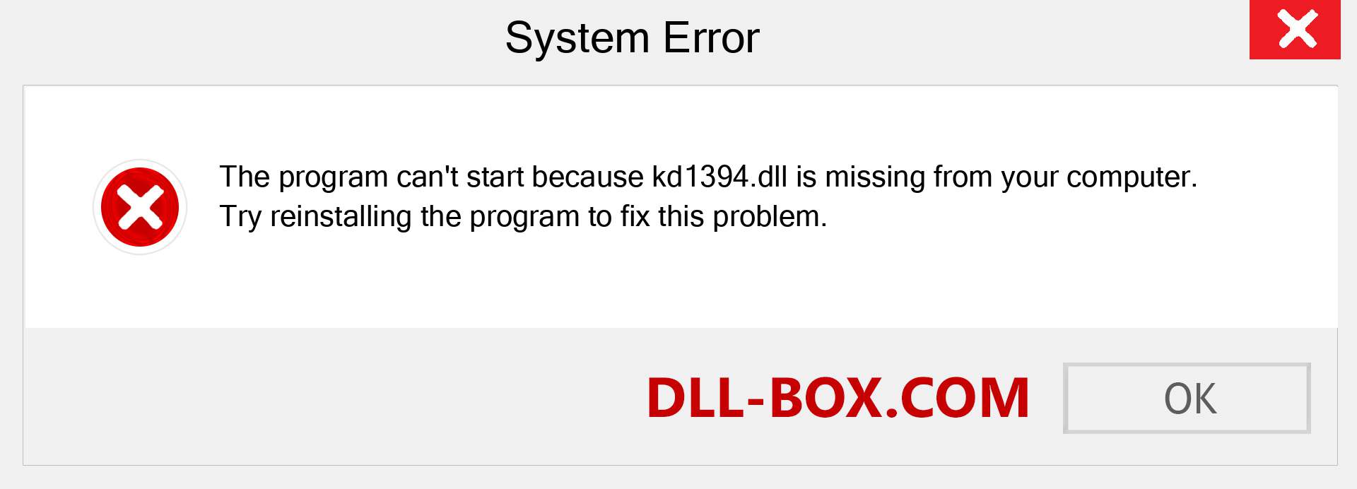  kd1394.dll file is missing?. Download for Windows 7, 8, 10 - Fix  kd1394 dll Missing Error on Windows, photos, images
